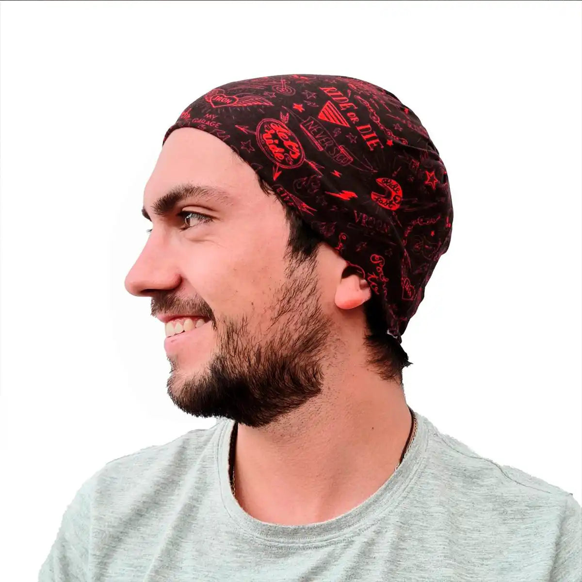 Bandanas de microfibra - Modelo motoro rojo