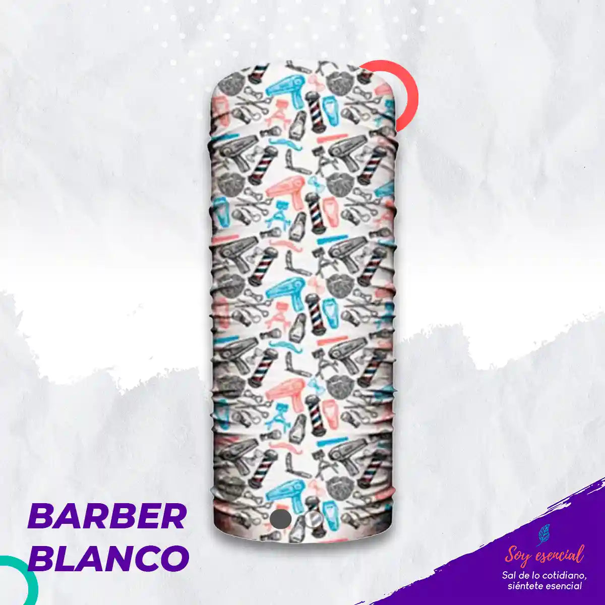 Bandanas de microfibra - Modelo barber blanco