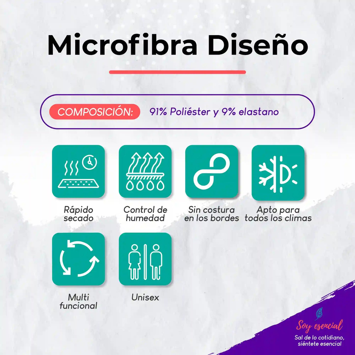 Bandanas de microfibra - Modelo calarayo morado