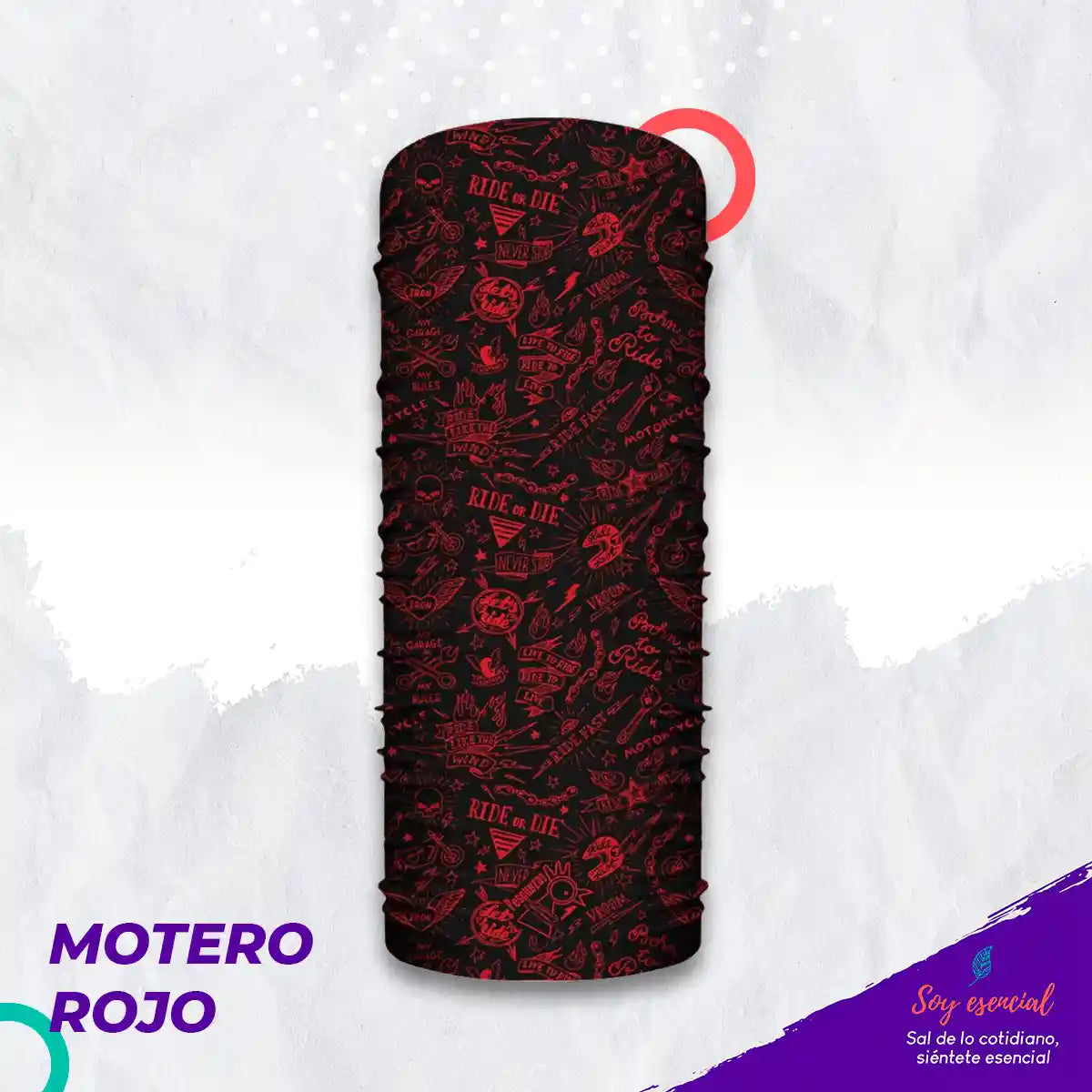 Bandanas de microfibra - Modelo motoro rojo