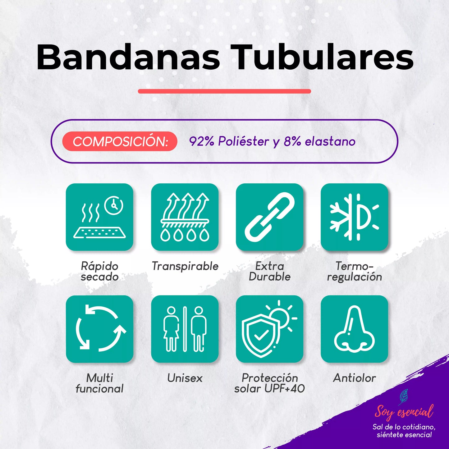 Bandanas tubulares - Modelo Geo Mora